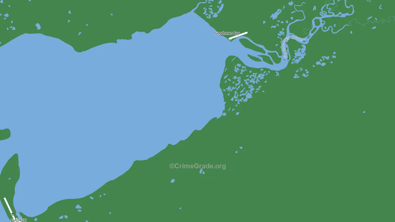 Goodnews Mining Camp, AK Map of Arson Rates