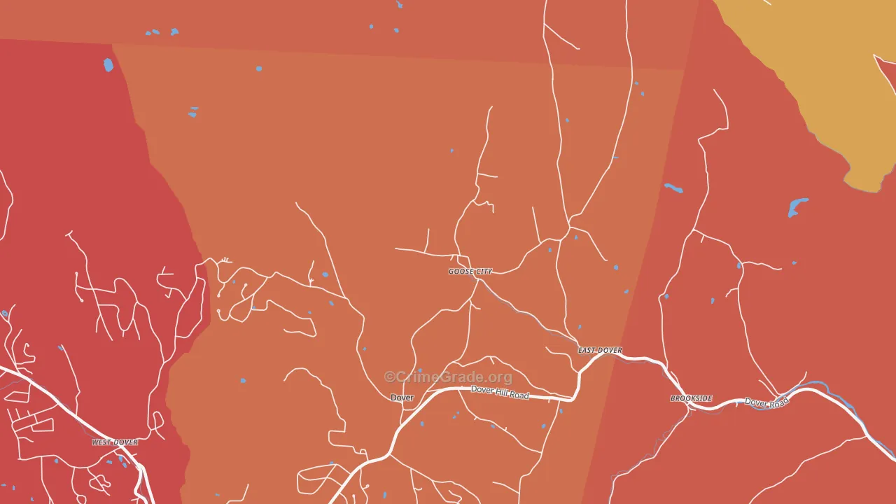 Goose City, VT Map of Arson Rates