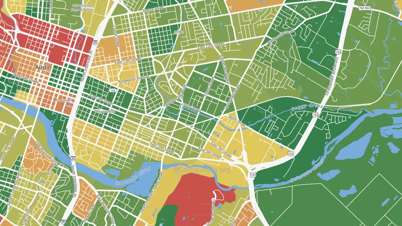 Govalle, Austin, TX Map of Arson Rates