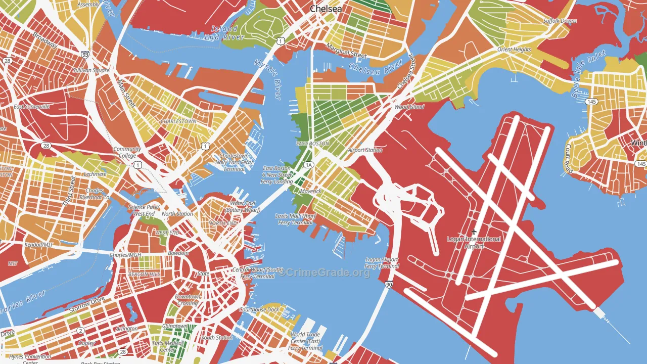 Gove Street, Boston, MA Map of Arson Rates