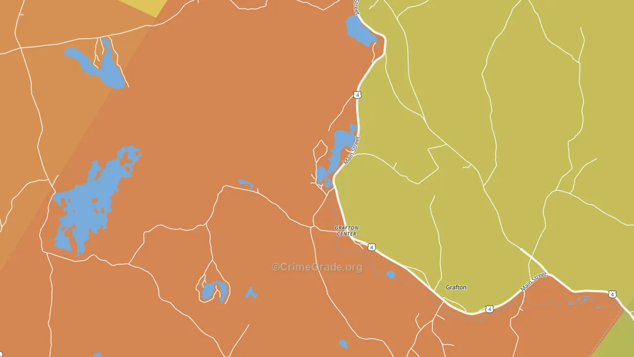 Grafton Center, NH Map of Arson Rates