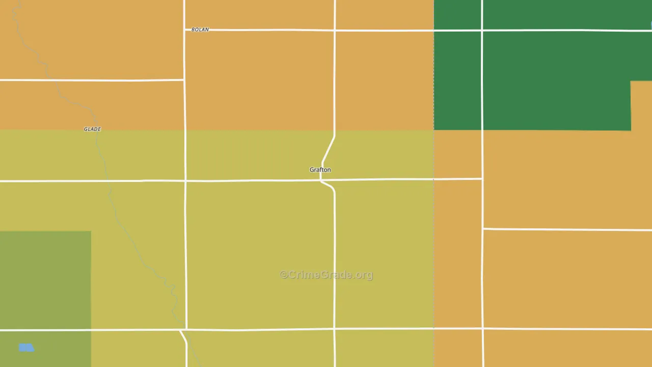 Grafton, IA Map of Arson Rates