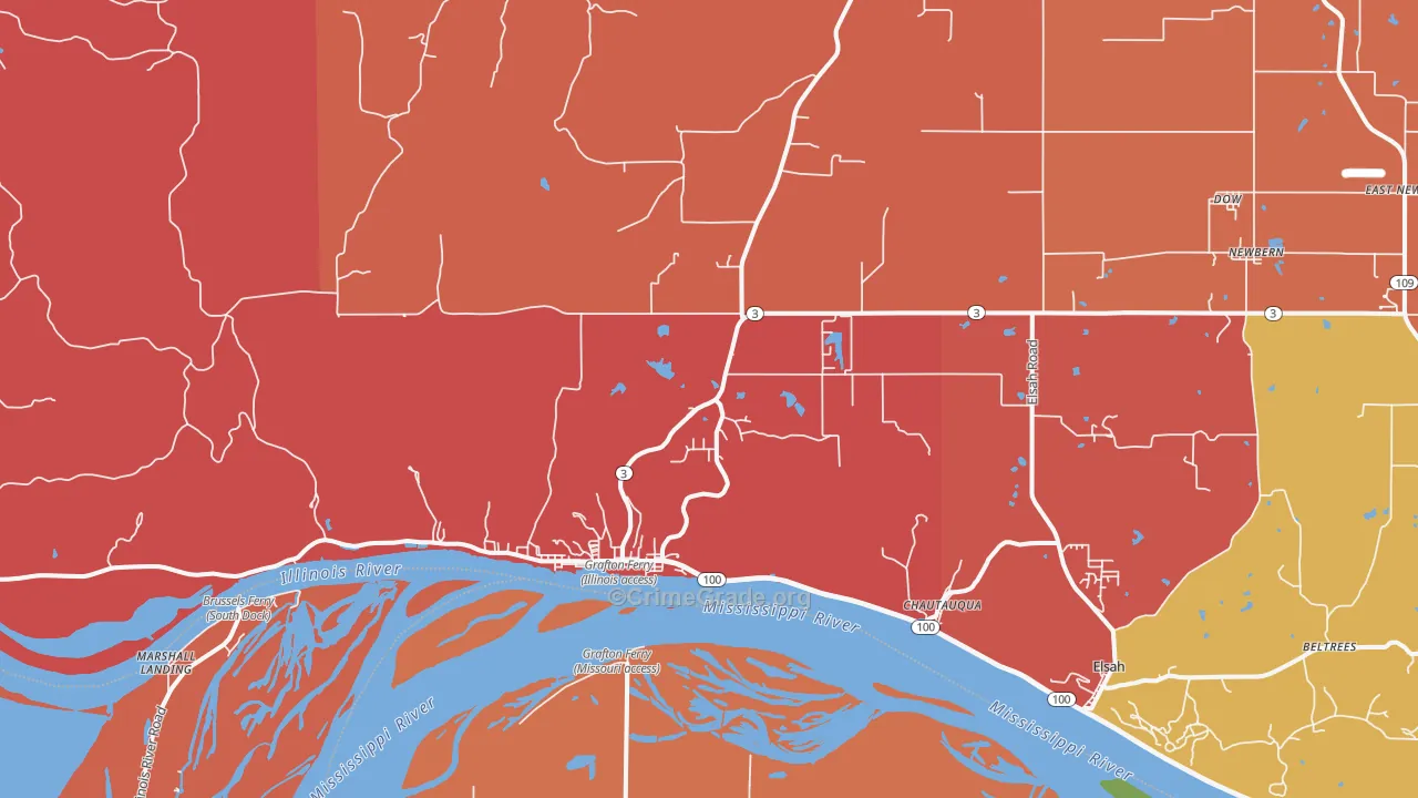 Grafton, IL Map of Arson Rates