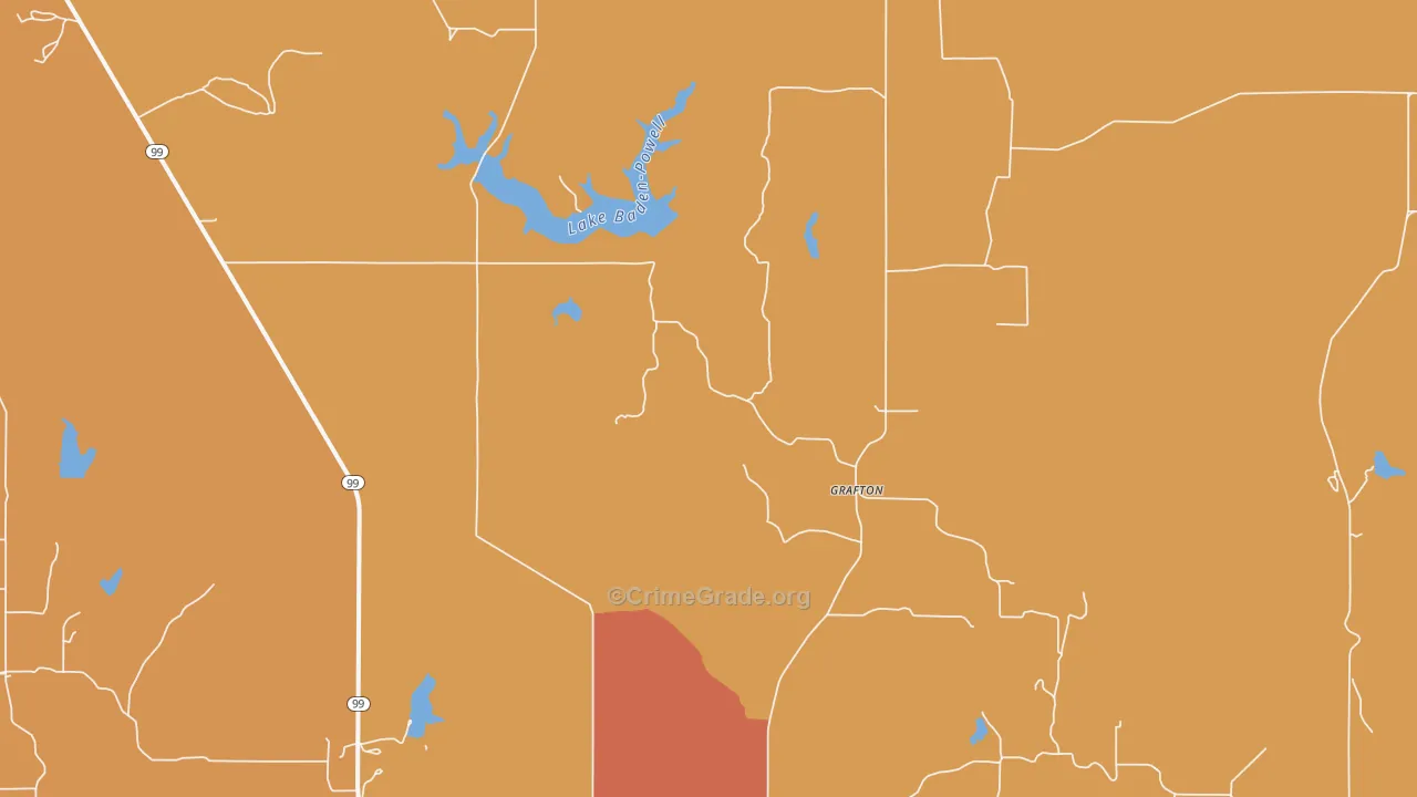 Grafton, KS Map of Arson Rates