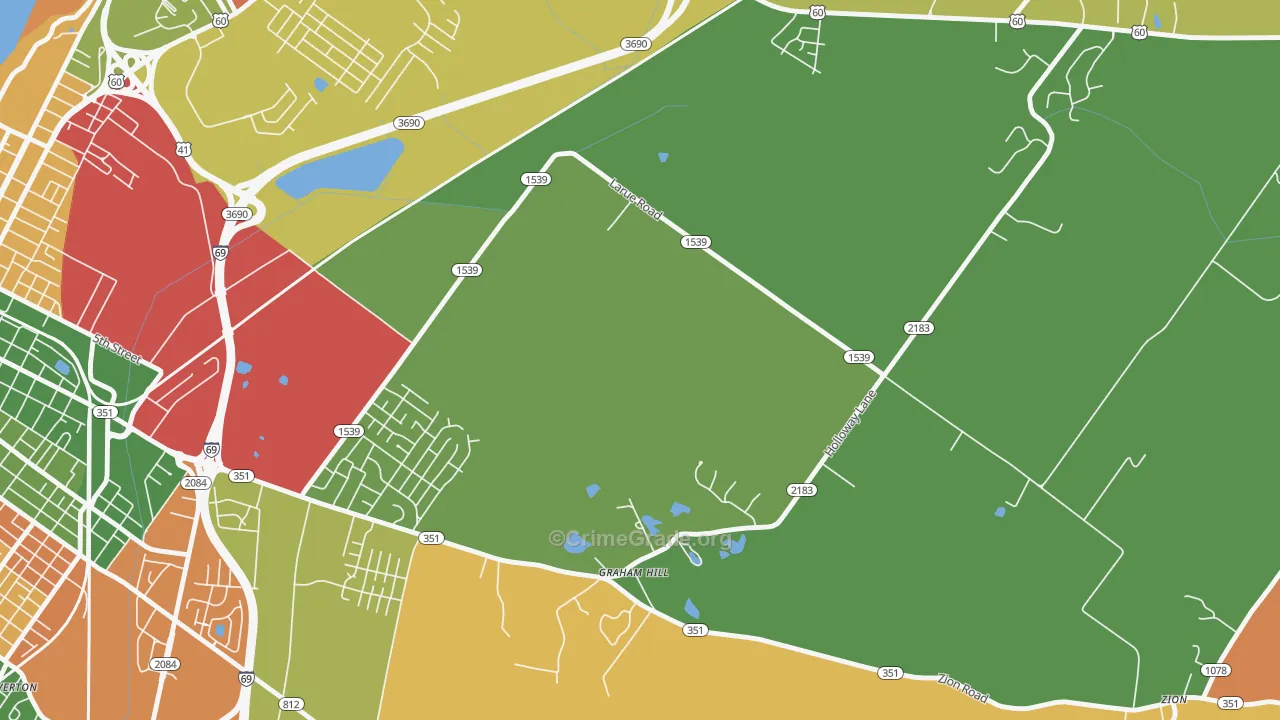 Graham Hill, KY Map of Arson Rates