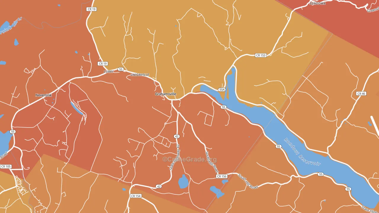Grahamsville, NY Map of Arson Rates
