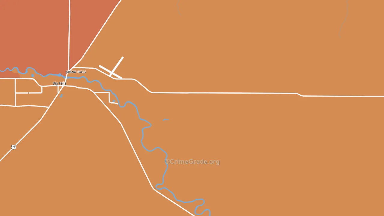 Grand Falls, MN Map of Arson Rates