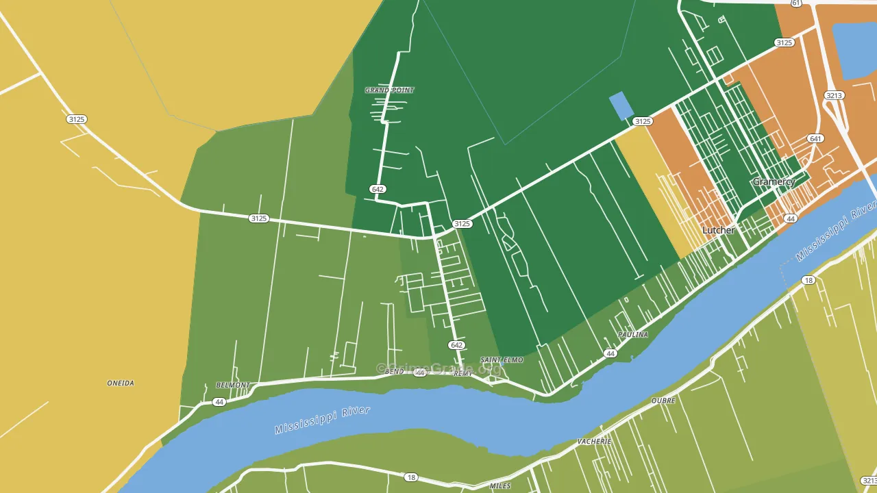 Grand Point, LA Map of Arson Rates