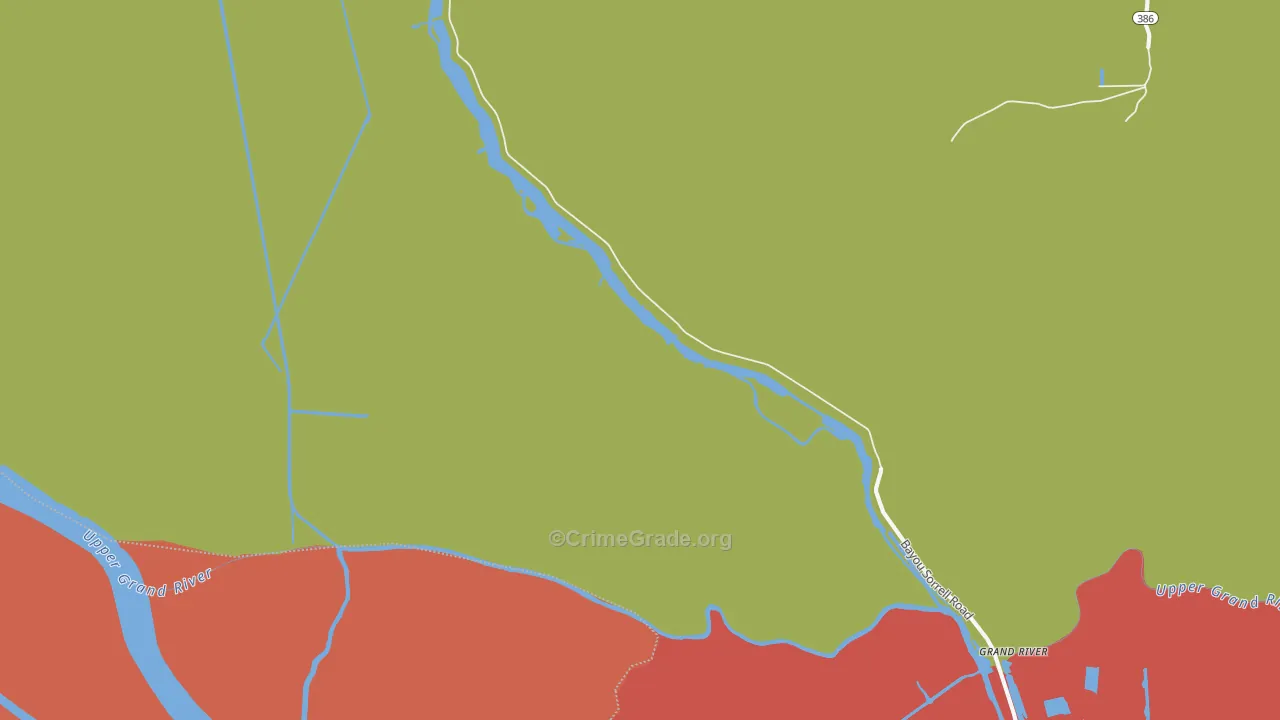 Grand River, LA Map of Arson Rates