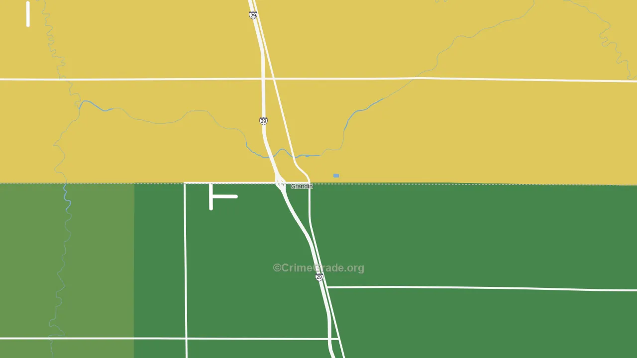 Grandin, ND Map of Arson Rates
