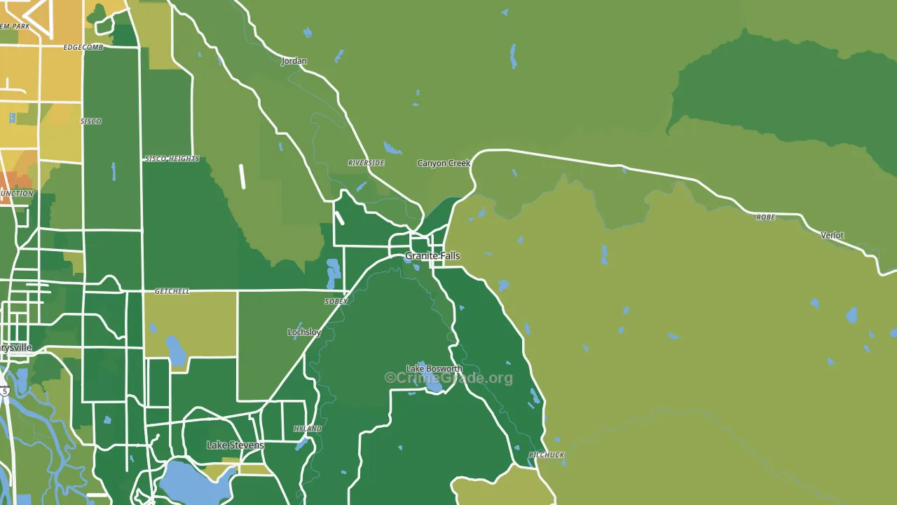 Granite Falls, WA Map of Arson Rates