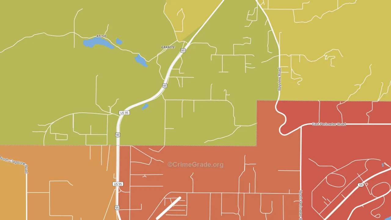 Granite, ID Map of Arson Rates