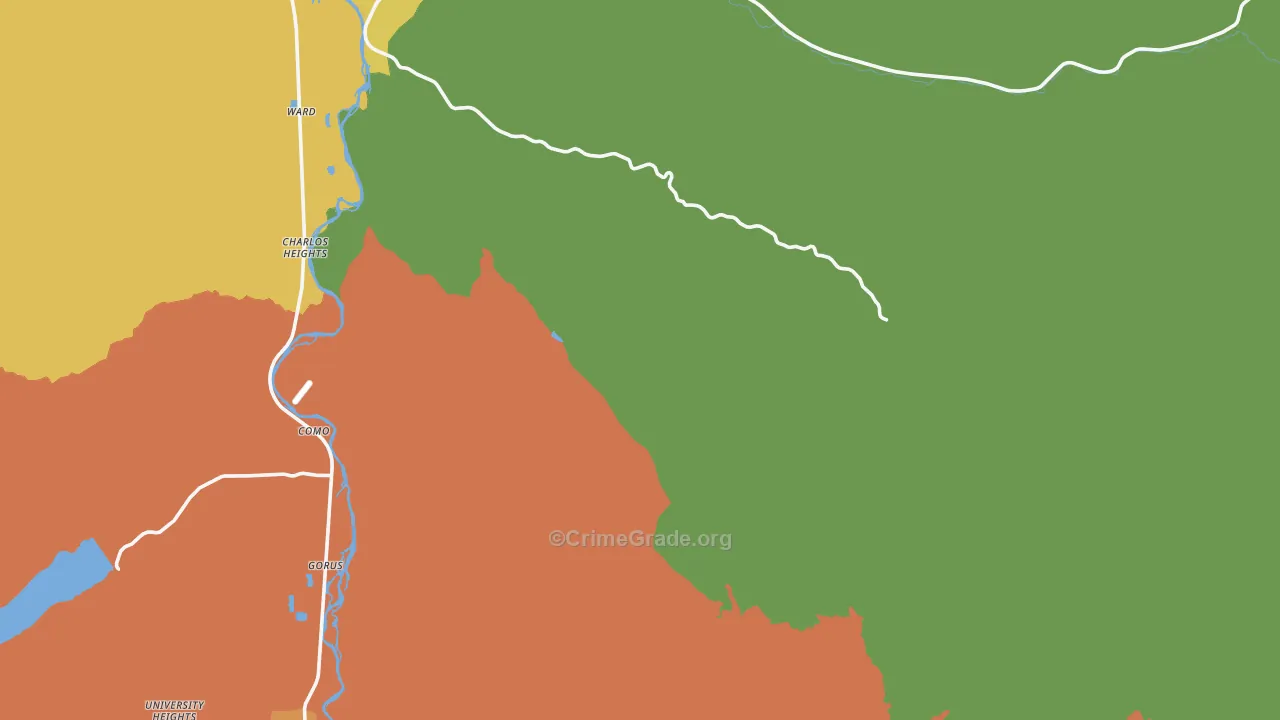 Grantsdale, MT Map of Arson Rates