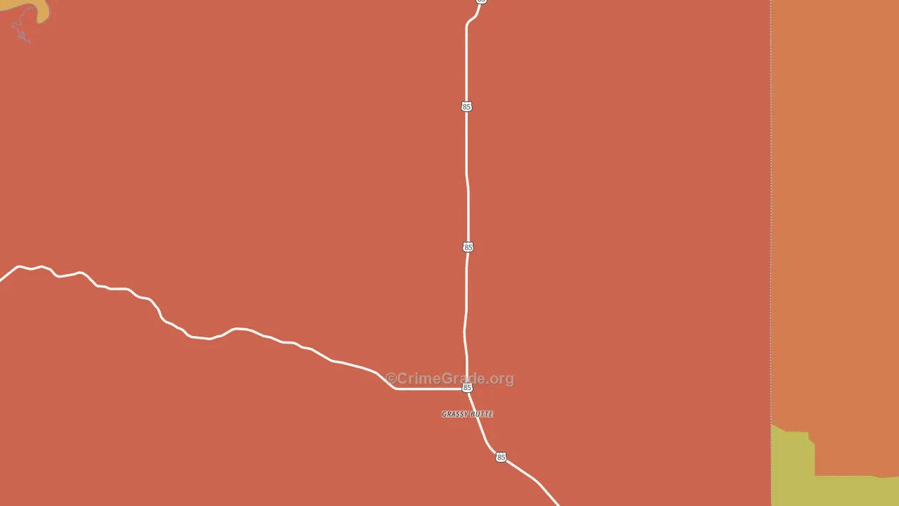 Grassy Butte, ND Map of Arson Rates