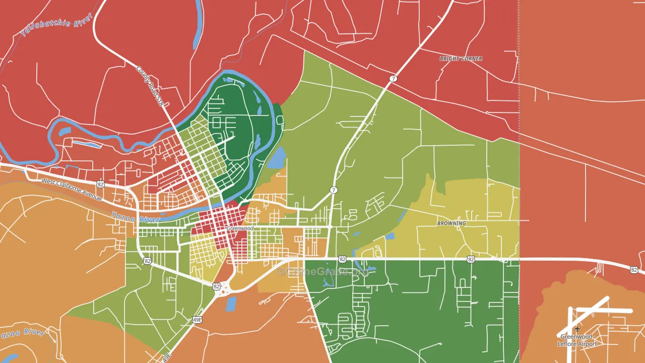 Gravel Hill, MS Map of Arson Rates