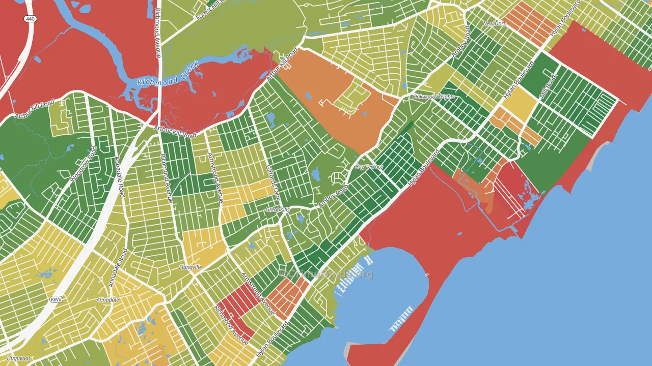 Great Kills, Staten Island, NY Map of Arson Rates