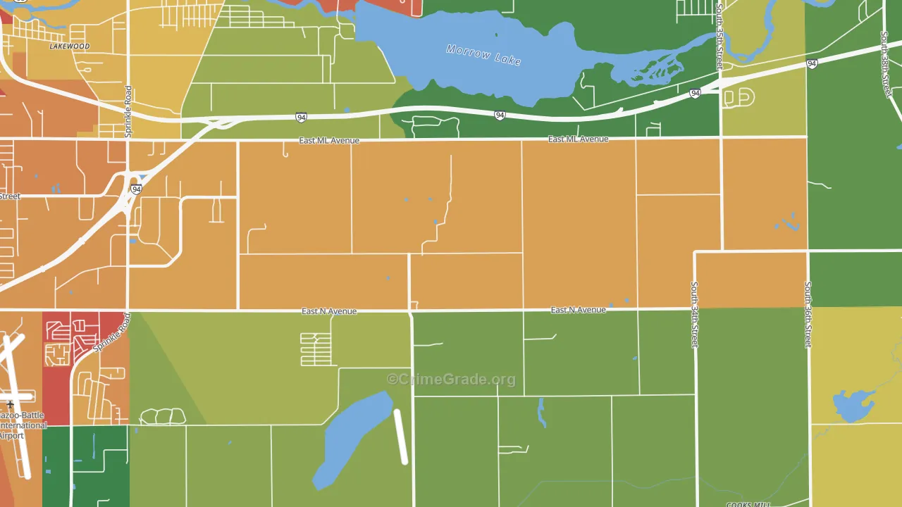 Greater Galesburg, MI Map of Arson Rates