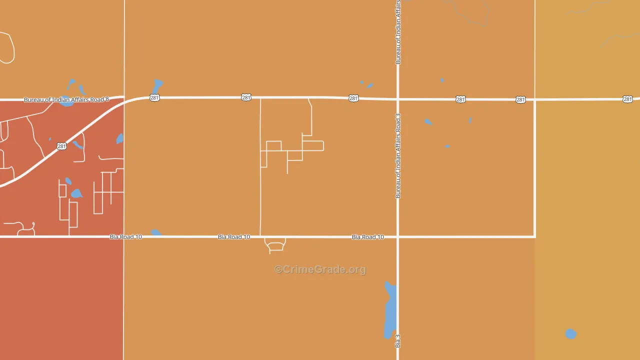 Green Acres, ND Map of Arson Rates