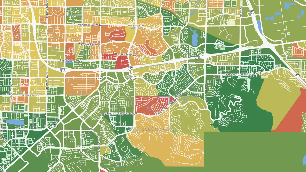 Green Valley Ranch, Henderson, NV Map of Arson Rates