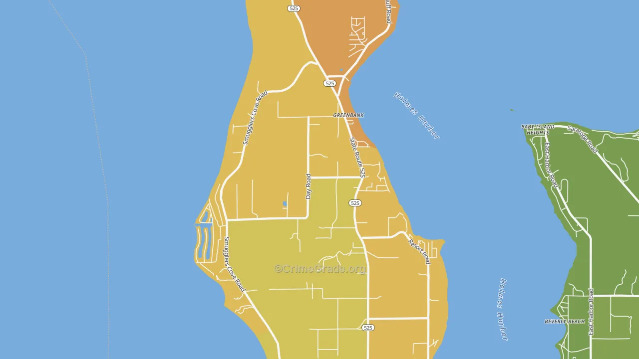 Greenbank, WA Map of Arson Rates