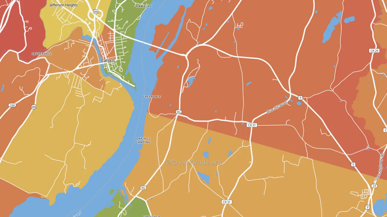 Greendale, NY Map of Arson Rates