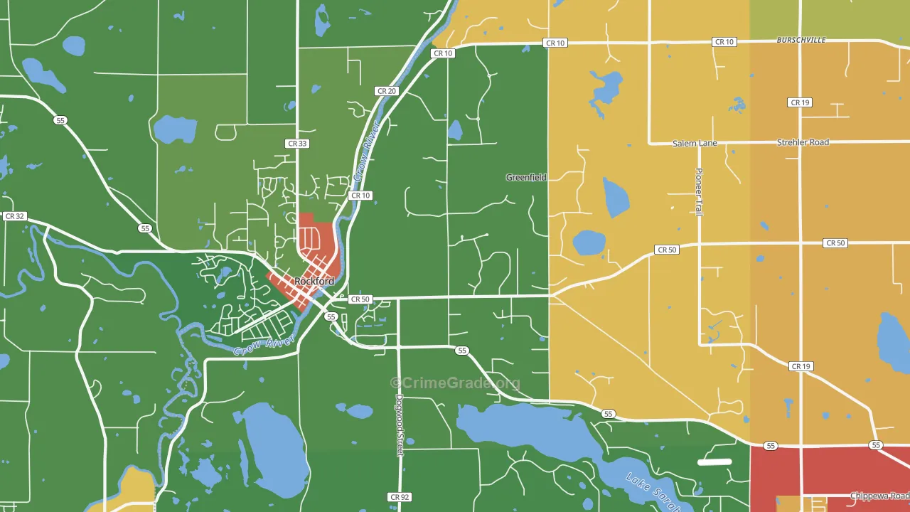 Greenfield, MN Map of Arson Rates