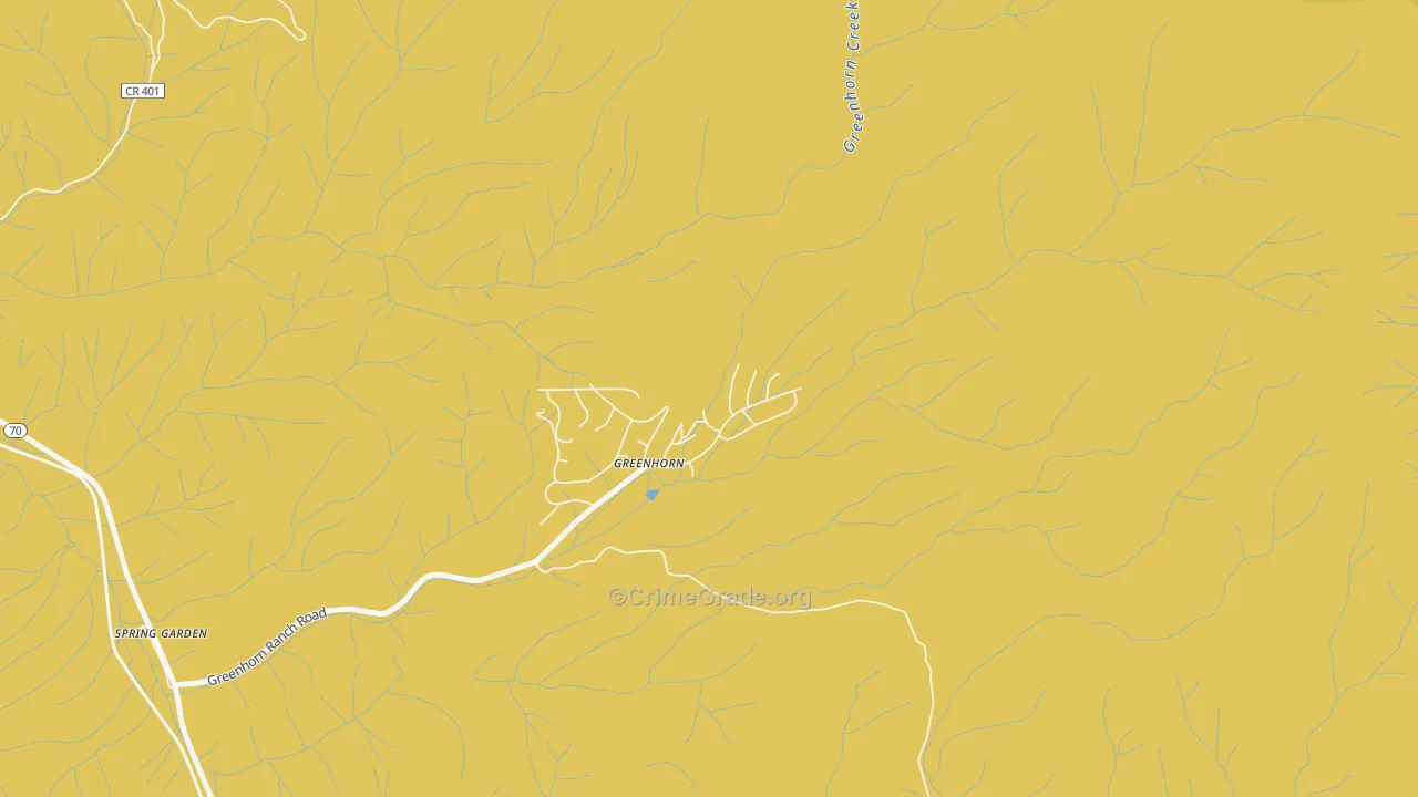Greenhorn, CA Map of Arson Rates