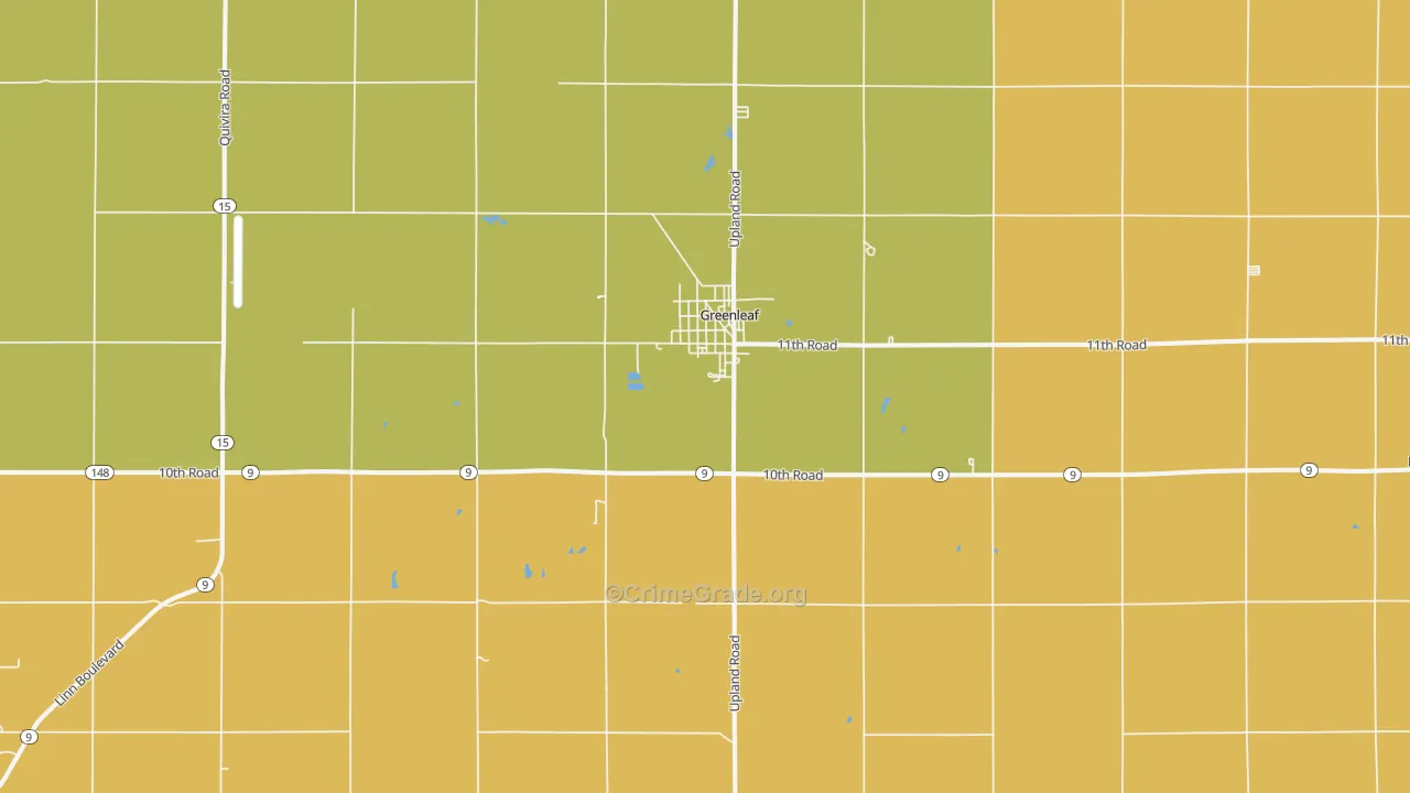 Greenleaf, KS Map of Arson Rates