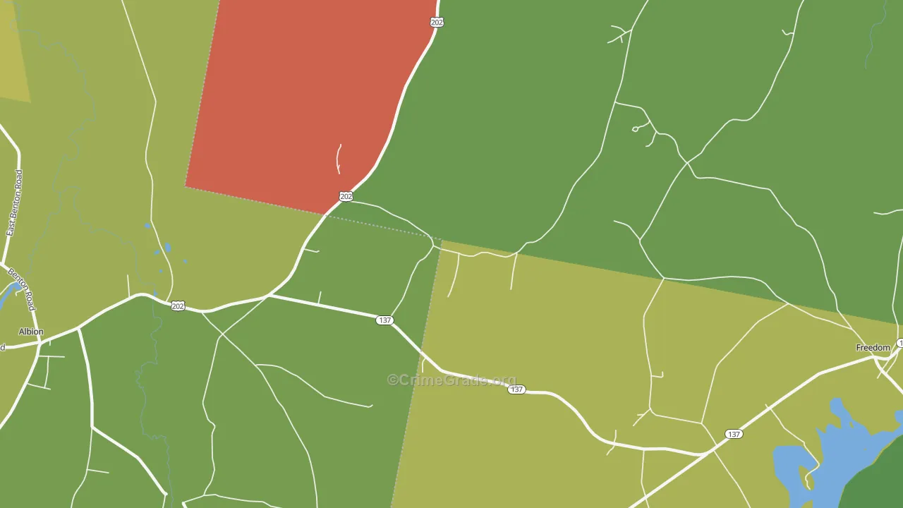 Greens Corner, ME Map of Arson Rates