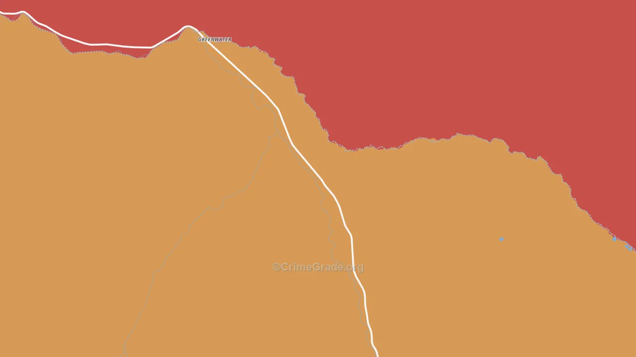 Greenwater, WA Map of Arson Rates