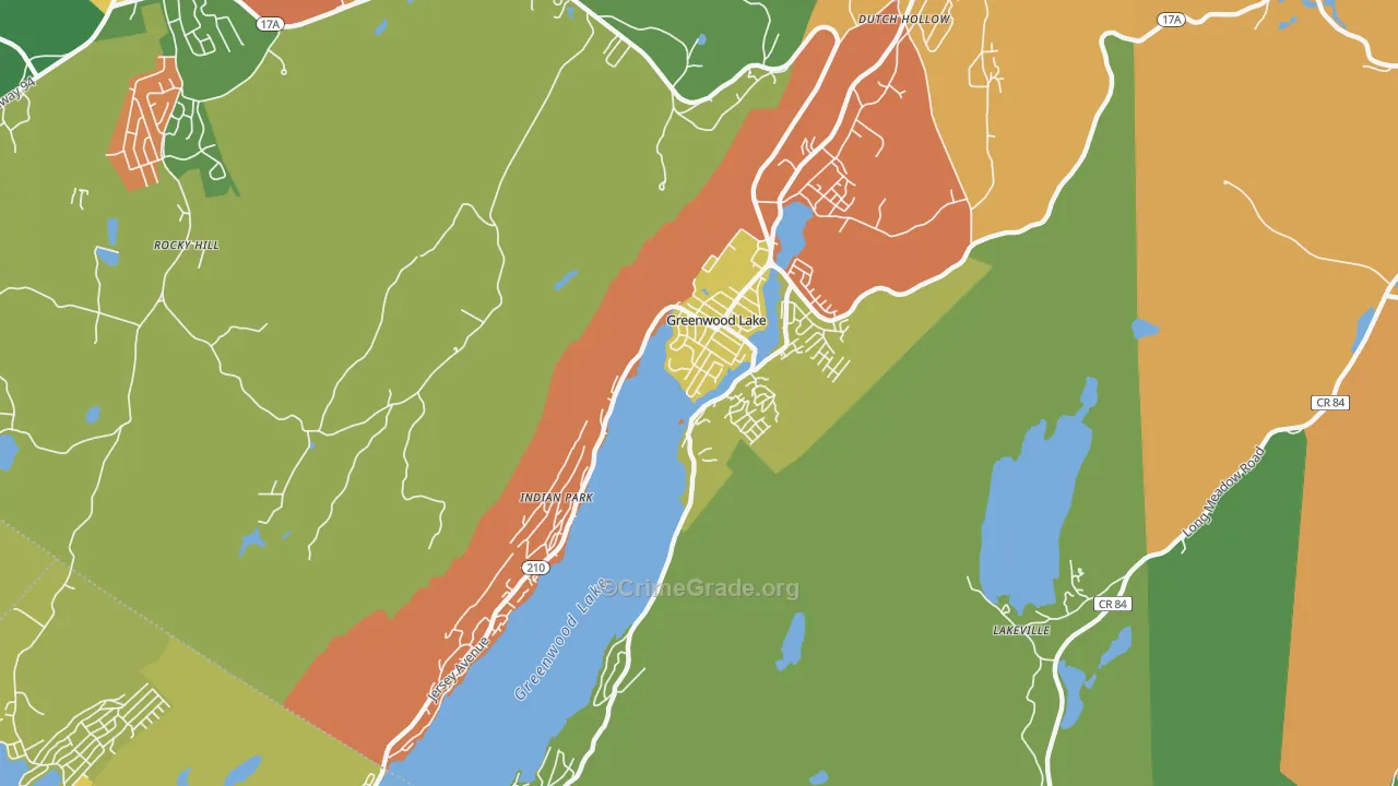 Greenwood Lake, NY Map of Arson Rates