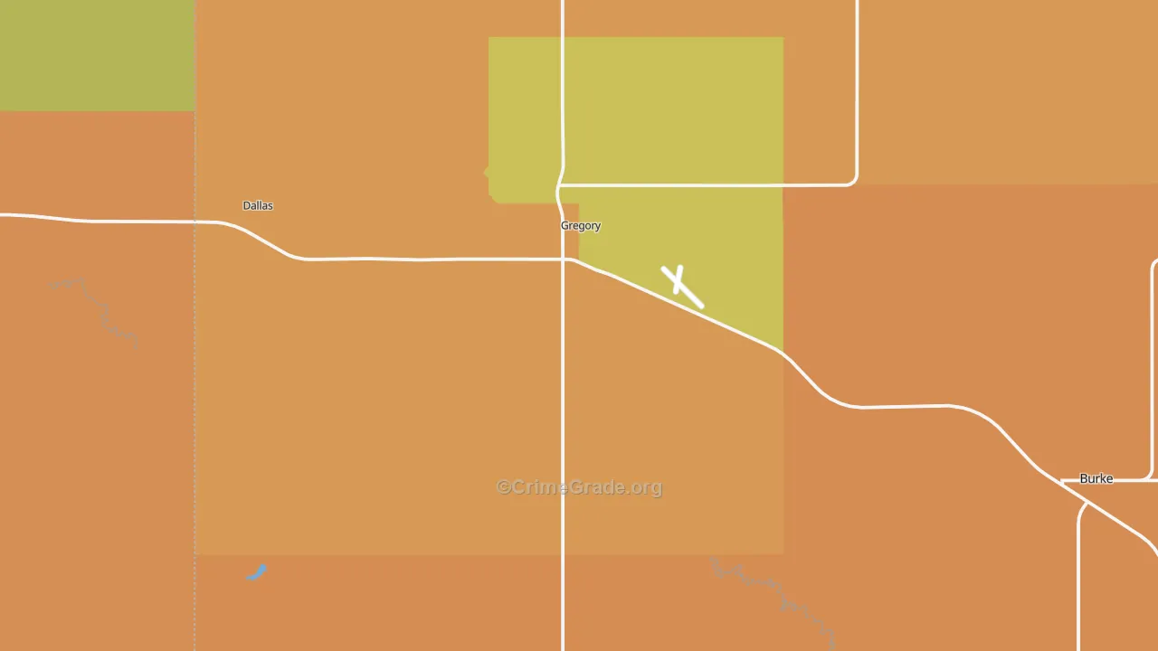 Gregory, SD Map of Arson Rates