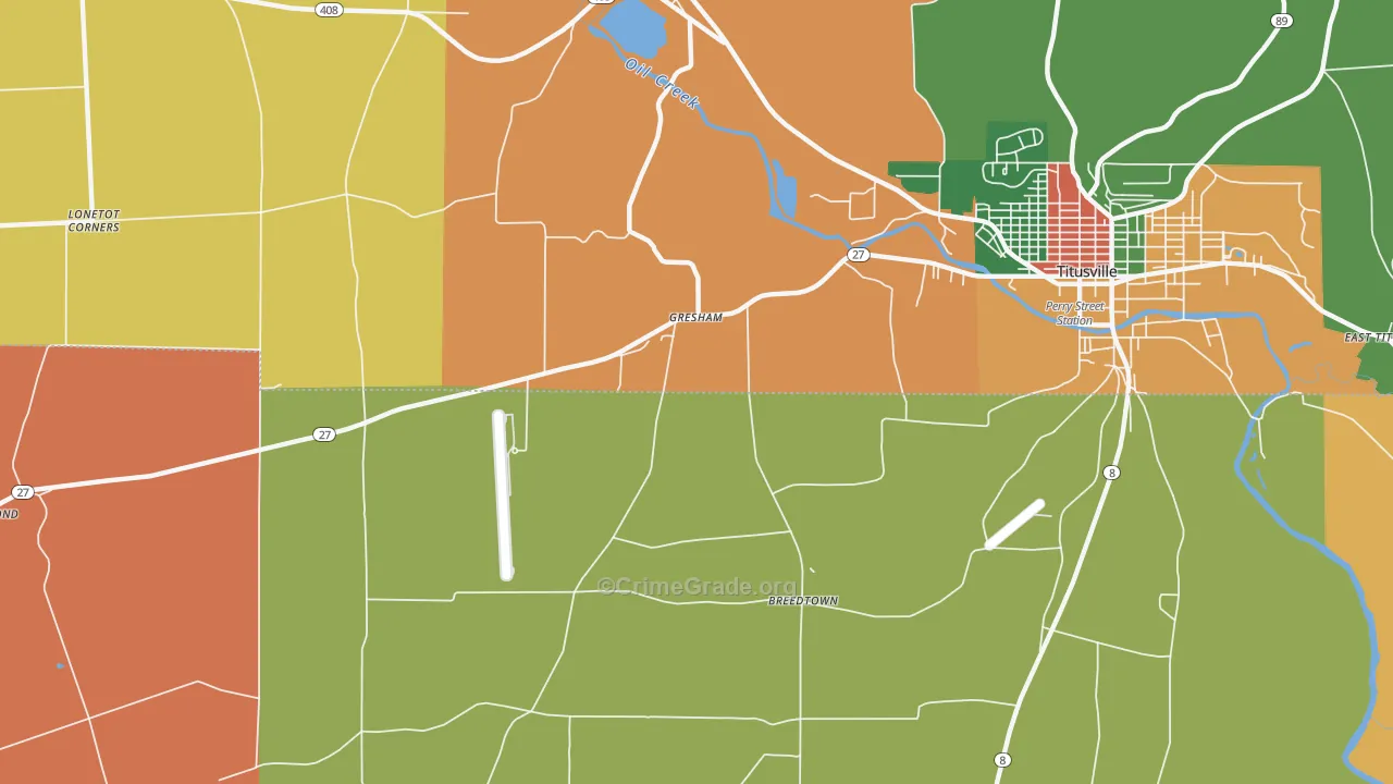 Gresham, PA Map of Arson Rates