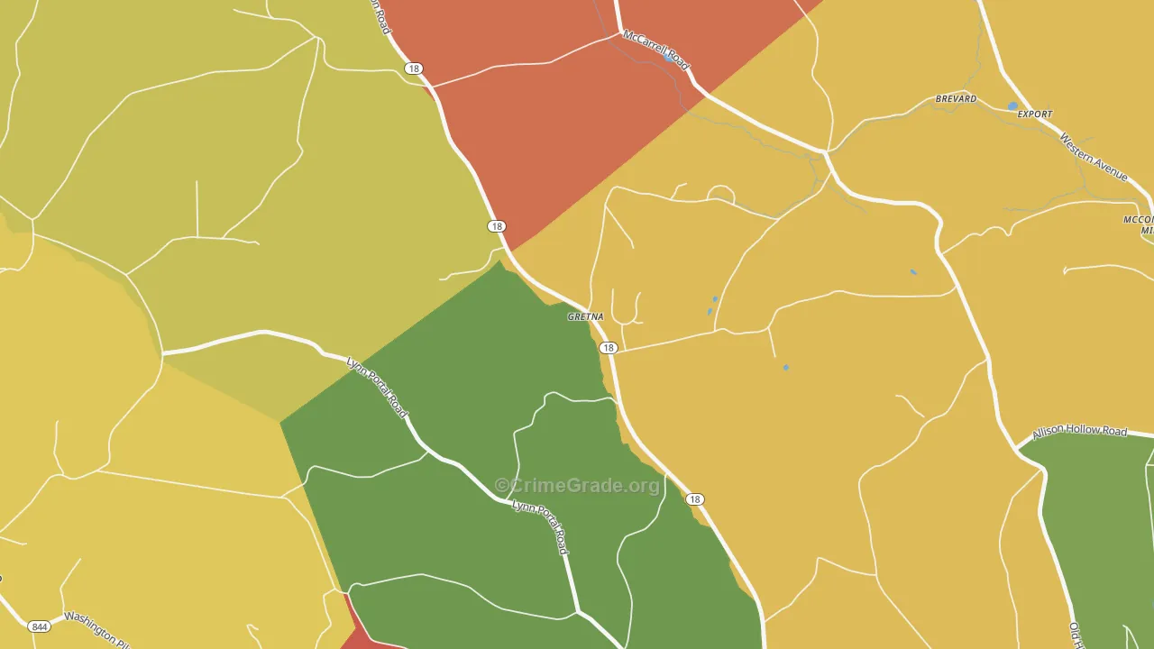 Gretna, PA Map of Arson Rates