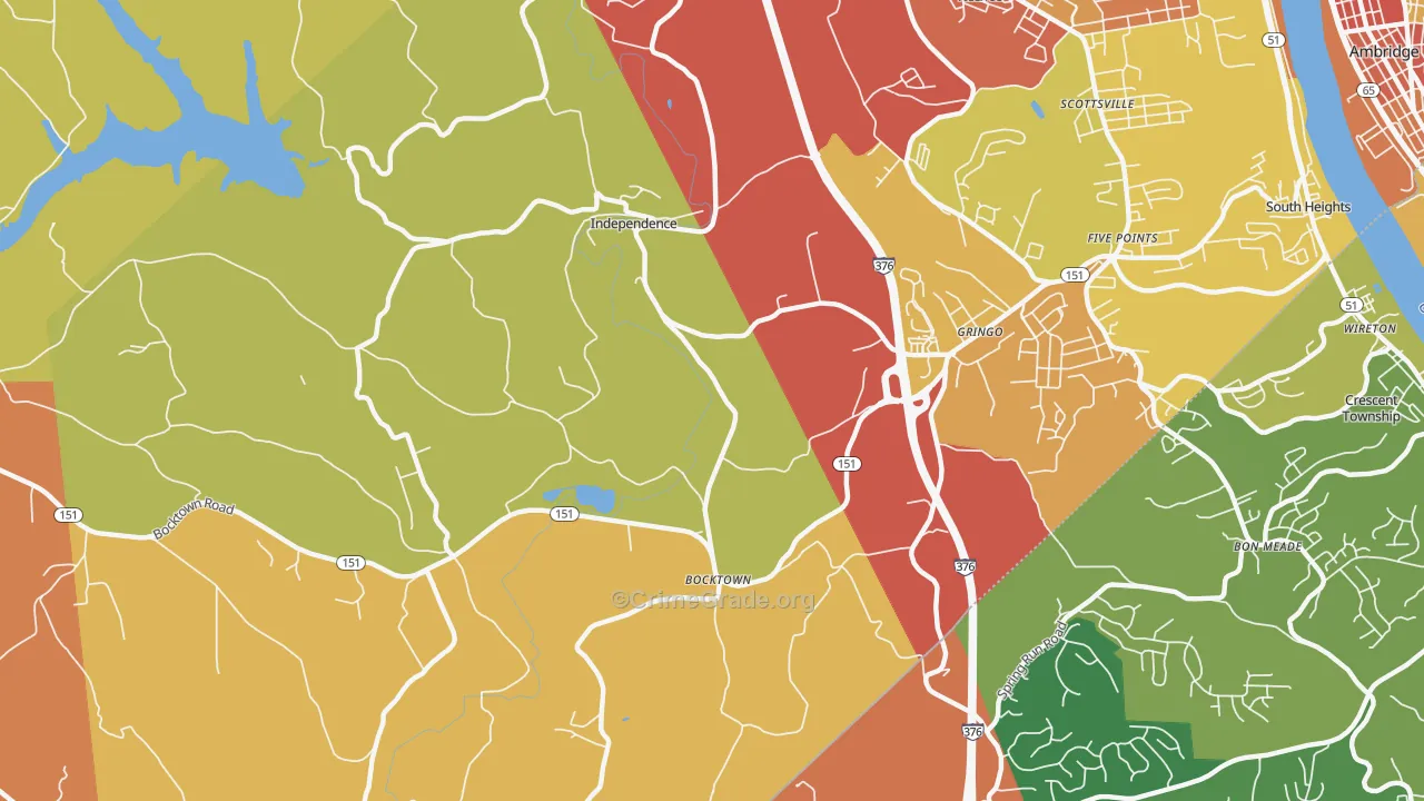 Gringo, PA Map of Arson Rates