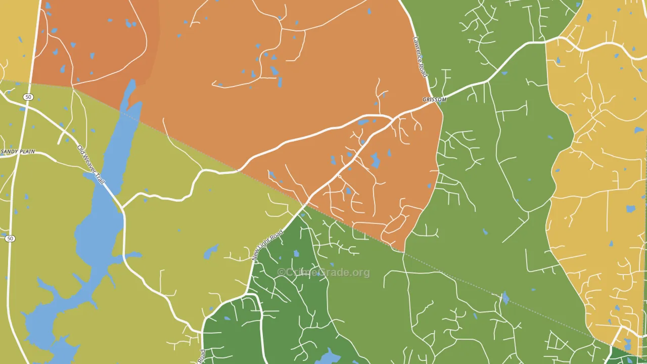 Grissom, NC Map of Arson Rates