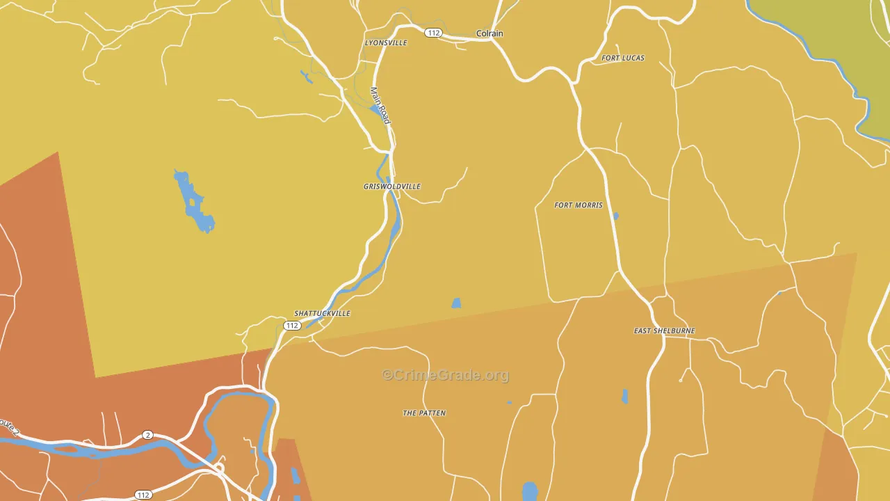 Griswoldville, MA Map of Arson Rates