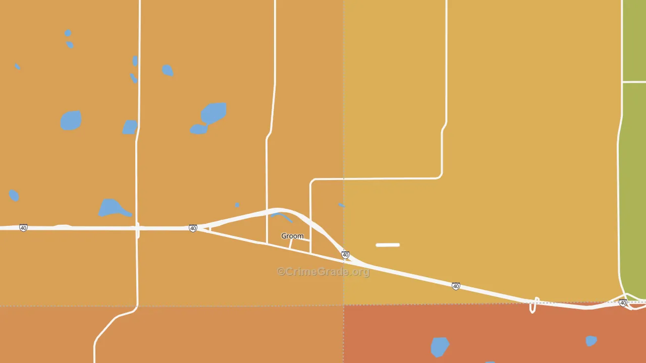 Groom, TX Map of Arson Rates