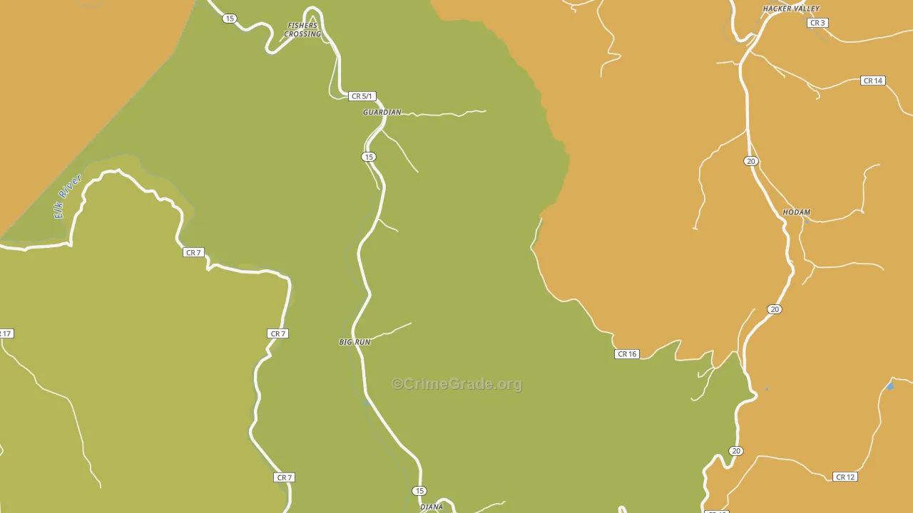 Guardian, WV Map of Arson Rates