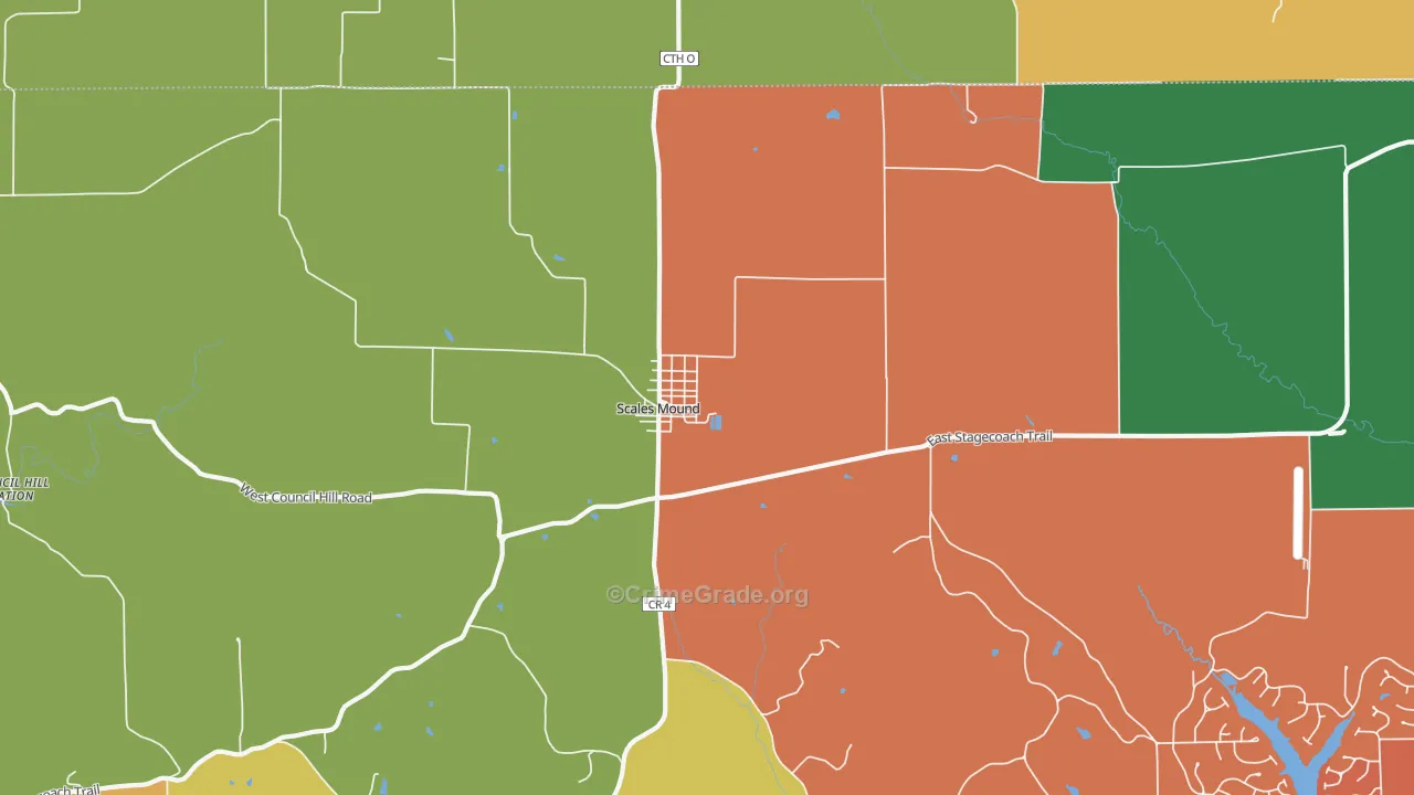 Guilford, IL Map of Arson Rates