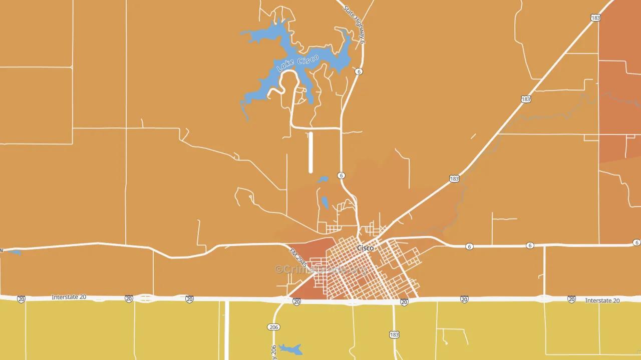 Gunsight, TX Map of Arson Rates
