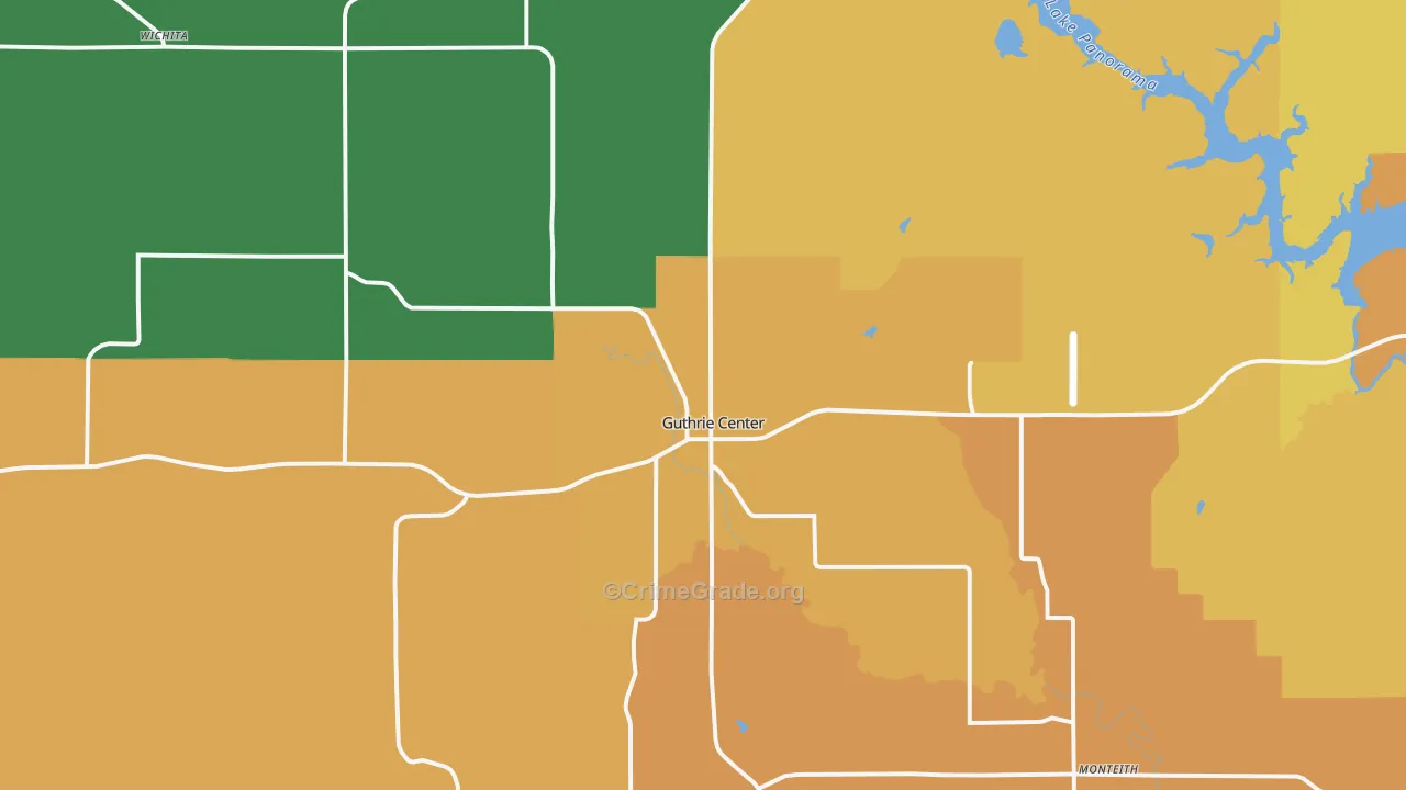 Guthrie Center, IA Map of Arson Rates