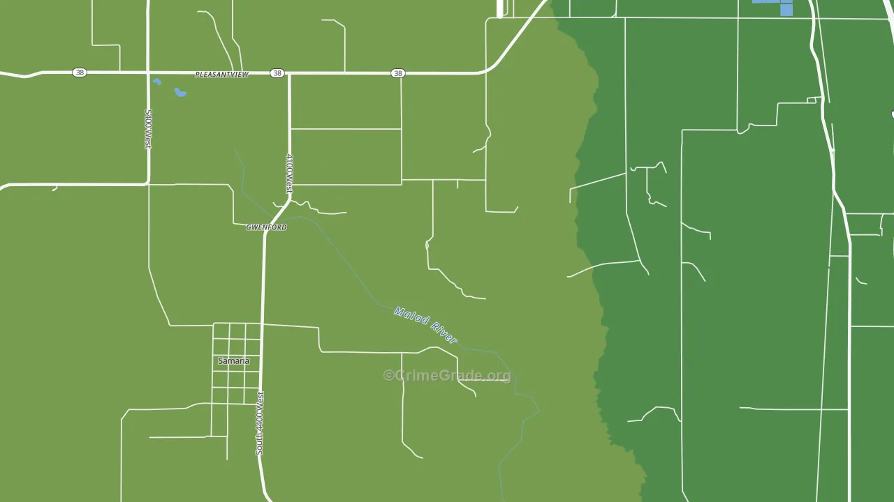 Gwenford, ID Map of Arson Rates