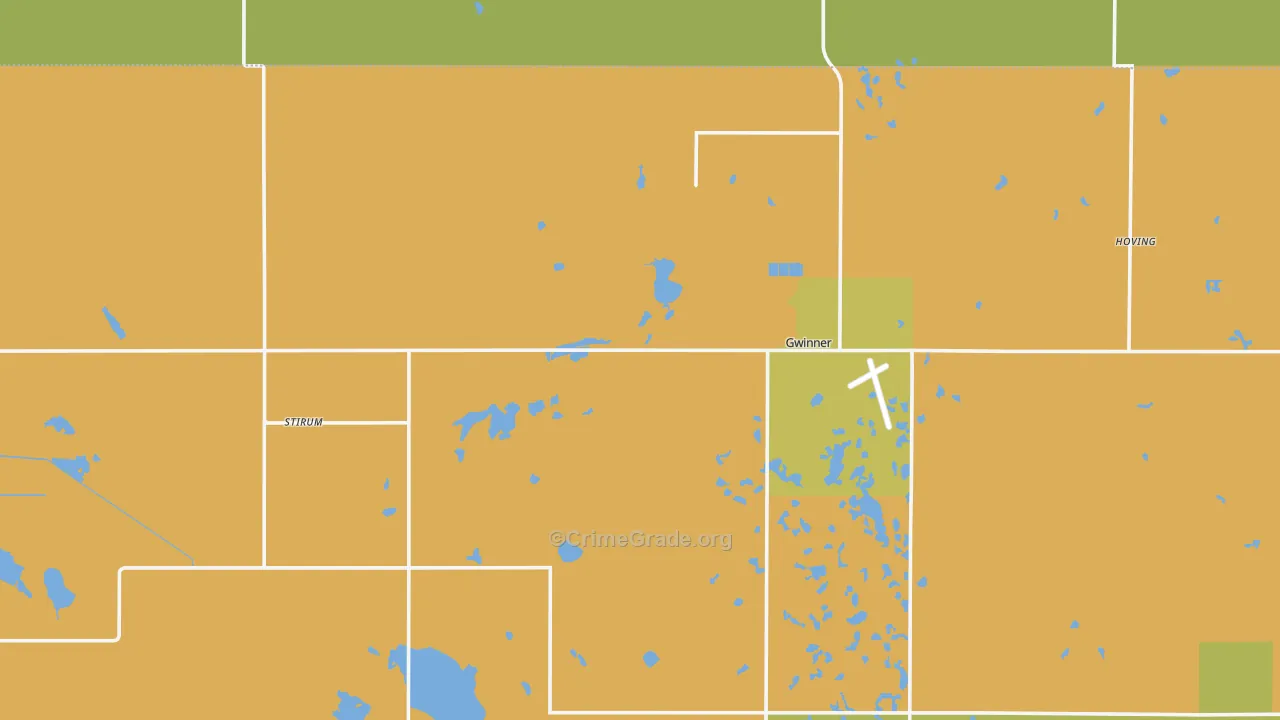 Gwinner, ND Map of Arson Rates