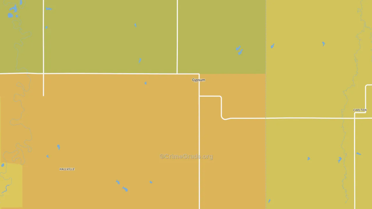 Gypsum, KS Map of Arson Rates