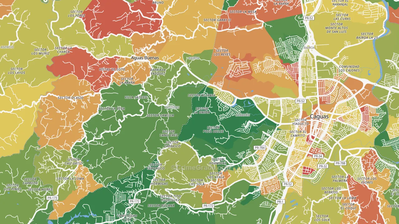 Hacienda San Jose, PR Map of Arson Rates