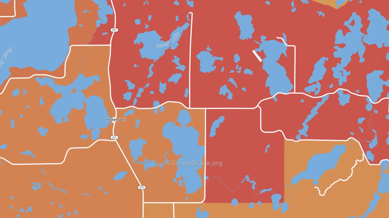 Hackensack, MN Map of Arson Rates