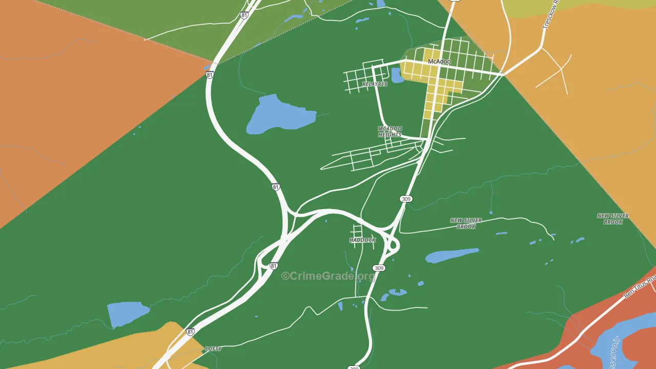 Haddock, PA Map of Arson Rates