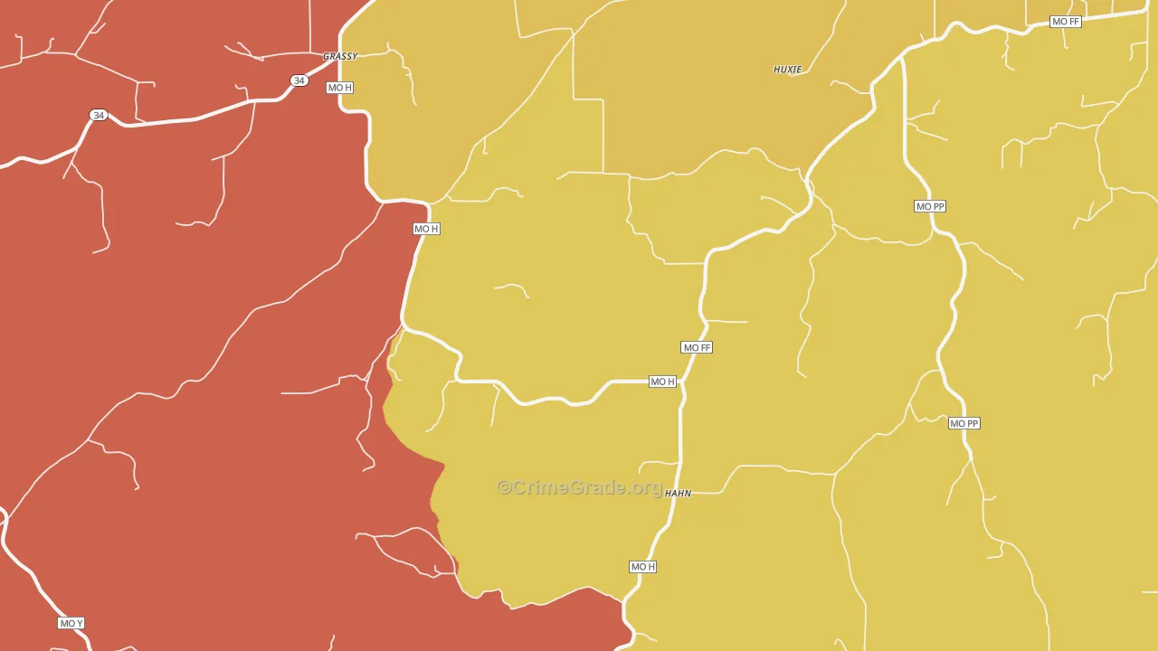 Hahn, MO Map of Arson Rates