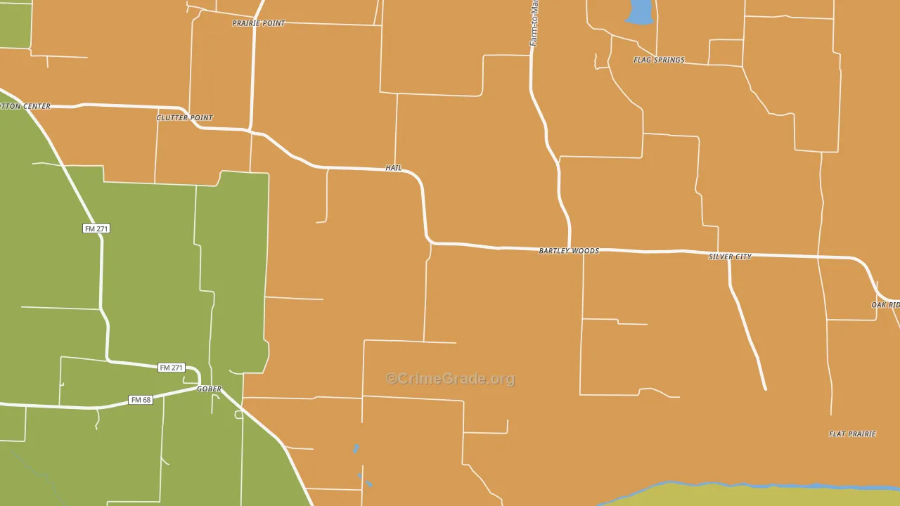 Hail, TX Map of Arson Rates